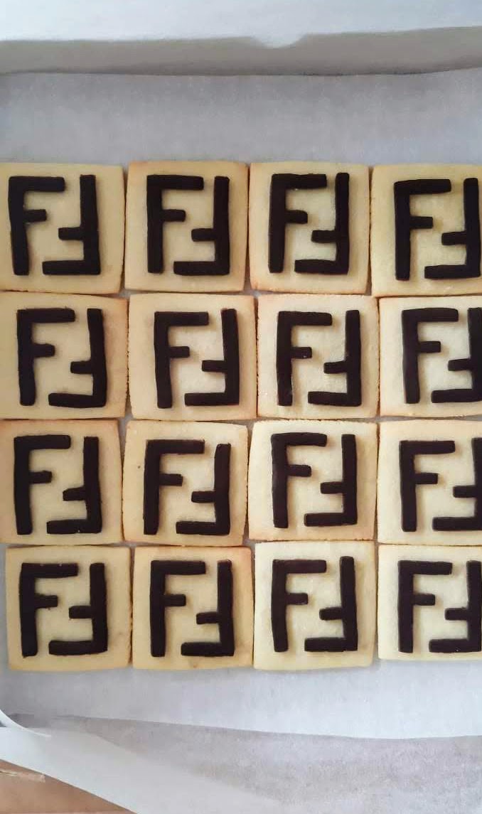 Fendi branded biscuits made by Bloom Bakers