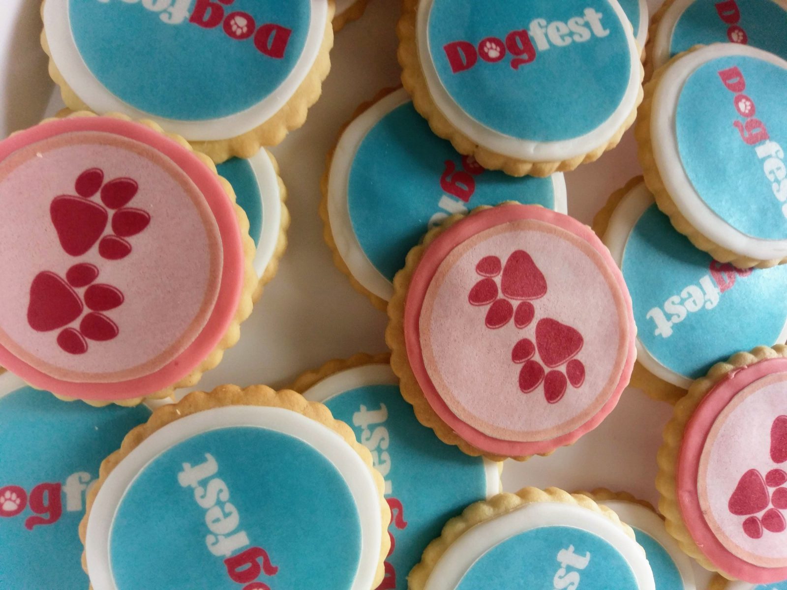 Dog Fest Dog Paw biscuits made by Bloom Bakers