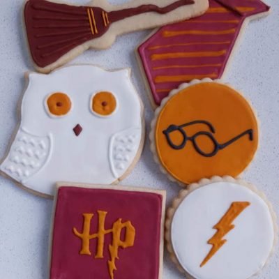 Hand iced Haary Potter cookies