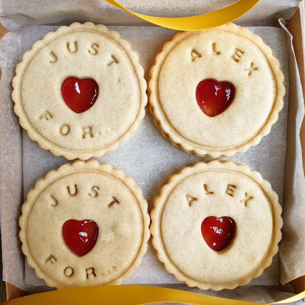 Send your words on our artisan biscuits by post Bloom Bakers