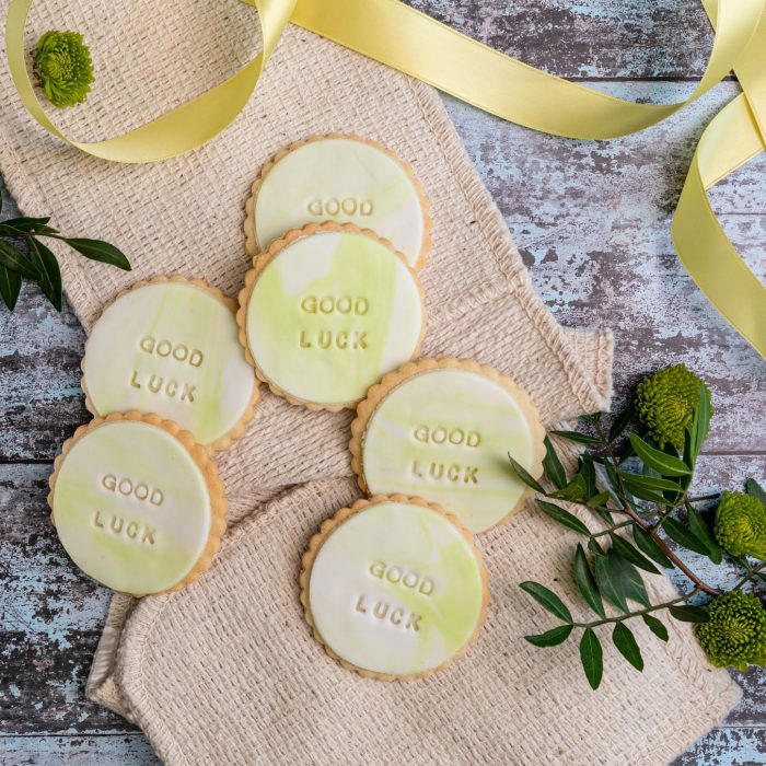 iced good luck biscuits