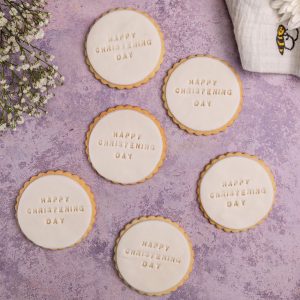 Iced Christening biscuits