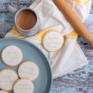 Happy fathers day fondant biscuits
