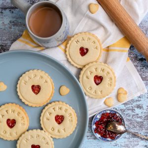 Happy fathers day jam biscuits