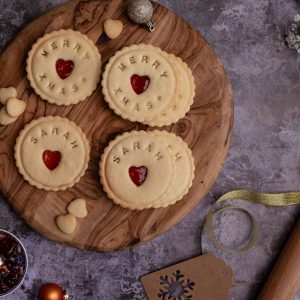 Merry Christmas jam biscuits