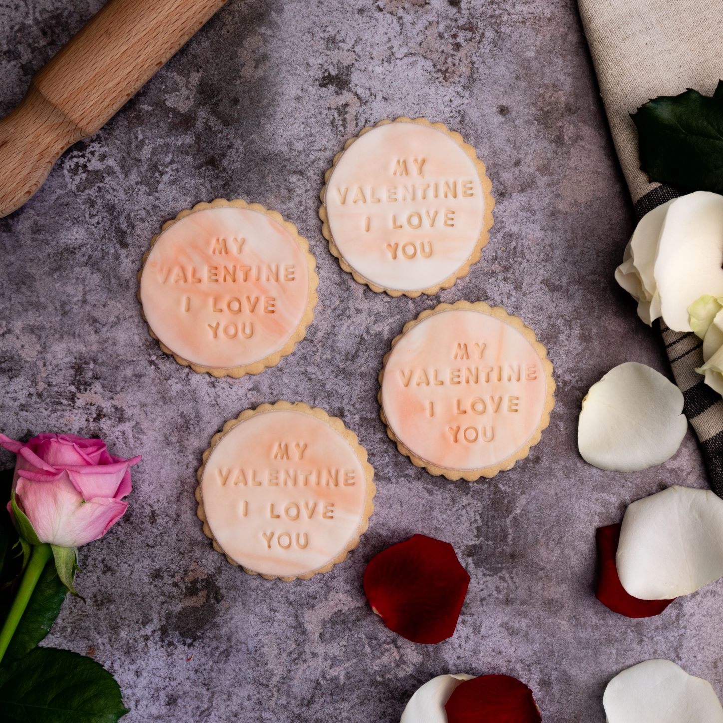My Valentine I love you iced biscuits by Bloom Bakers