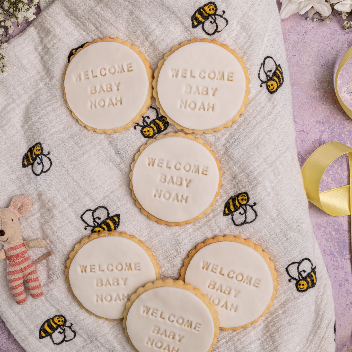 Iced New Baby Biscuits Bloom Bakers