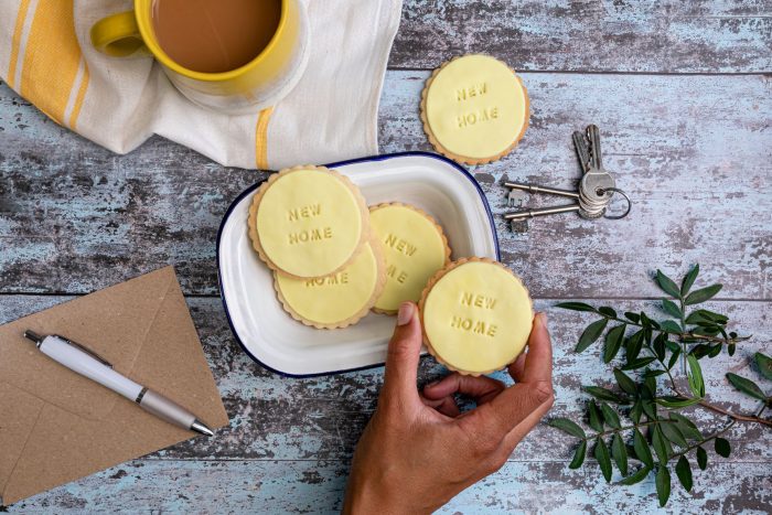 iced new home biscuits by bloom bakers