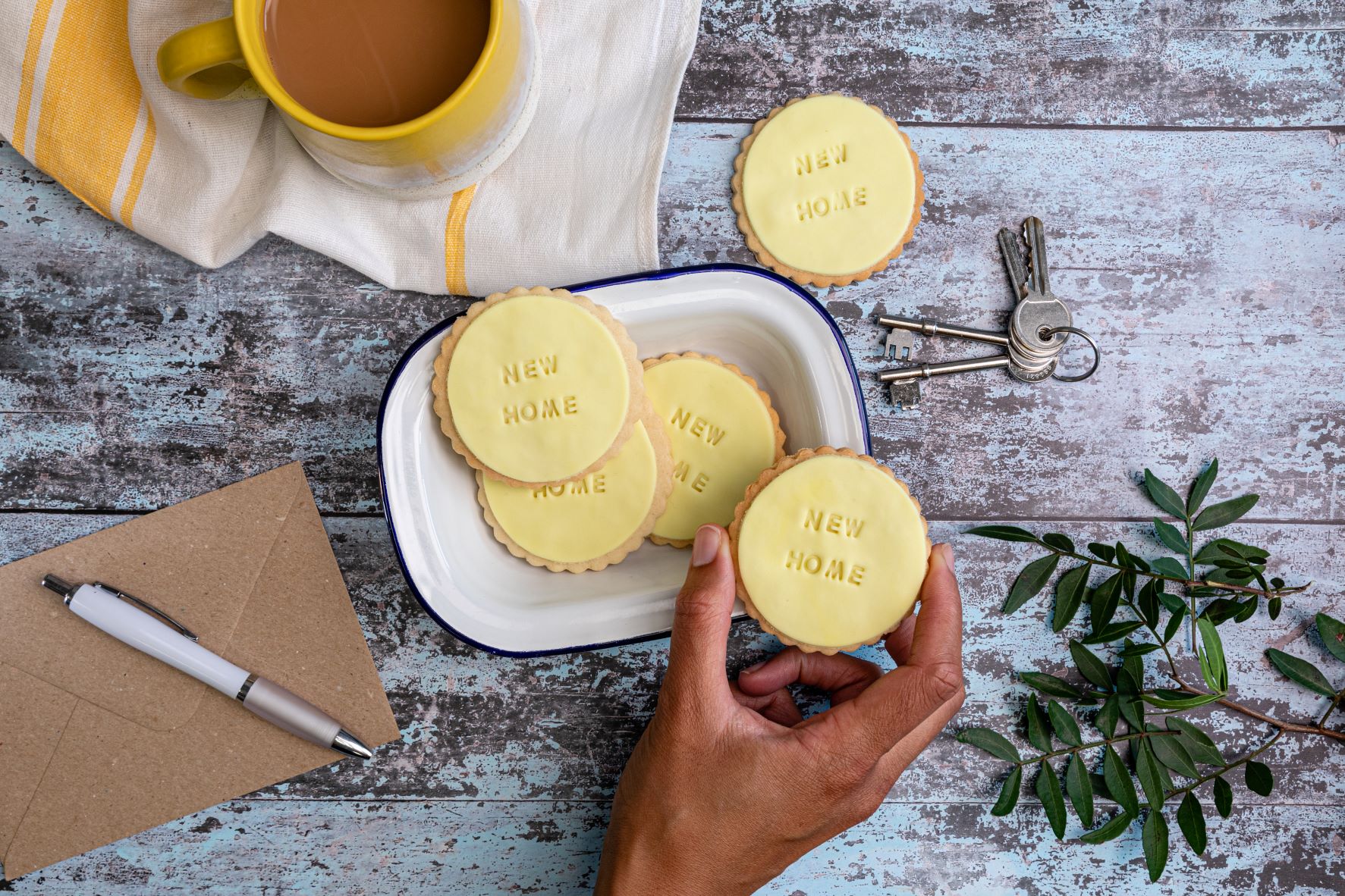 iced new home biscuits by bloom bakers