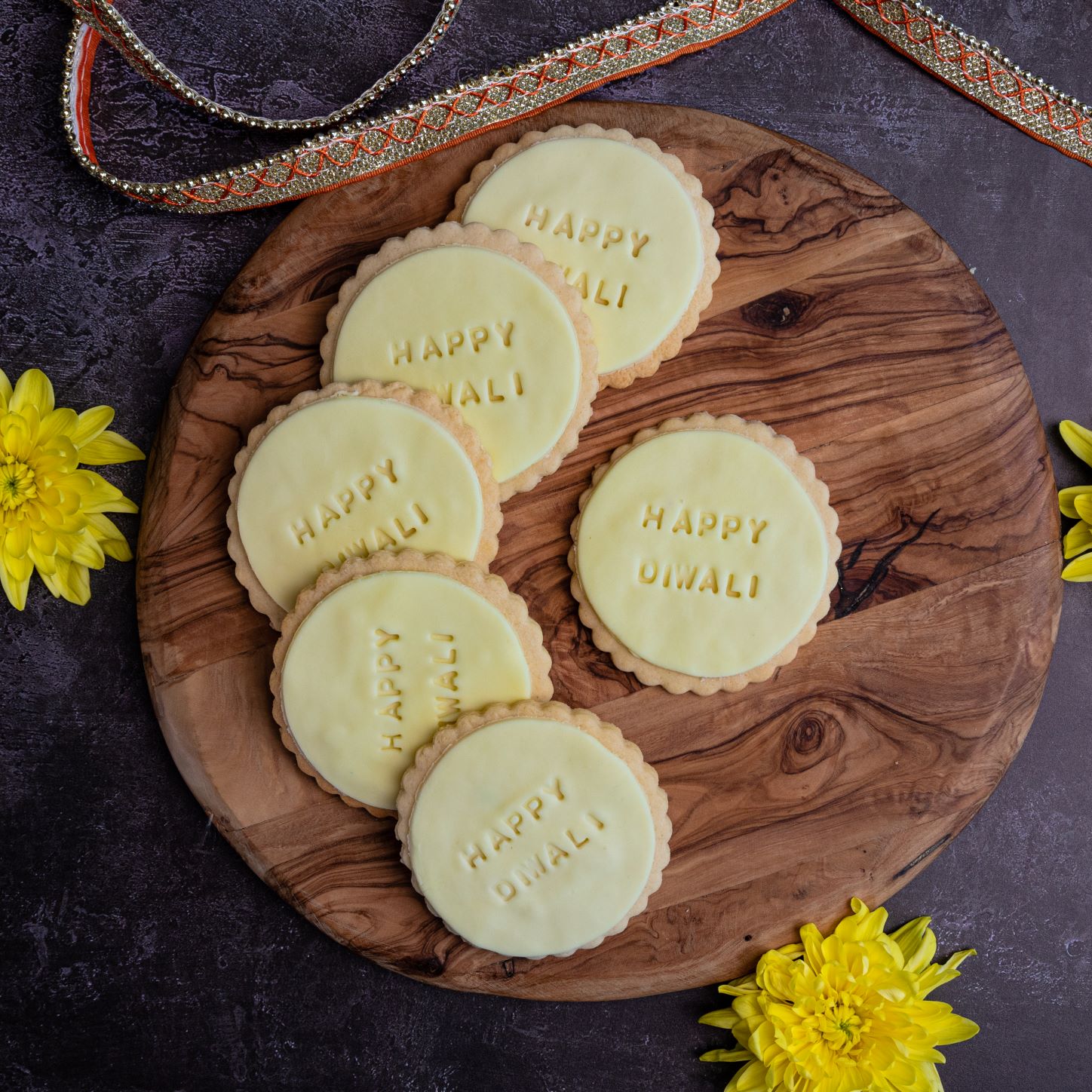 Iced Diwali biscuits Bloom Bakers