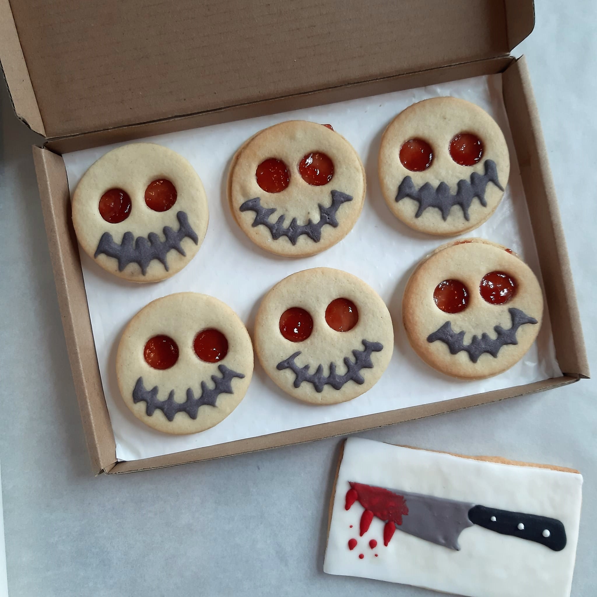 Zombie biscuits for Halloween