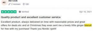 Nordic Spirit Trustpilot review