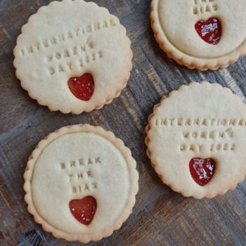 International women's Day personalised Jam biscuits