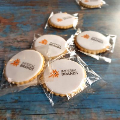 Branded biscuits made from printed wafer paper