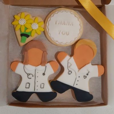 NHS doctor and nurse biscuits handmade made by bloom bakers