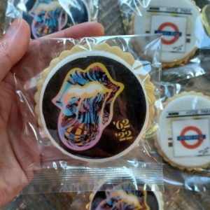 Rollings Stones bespoke biscuits made by Bloom Bakers