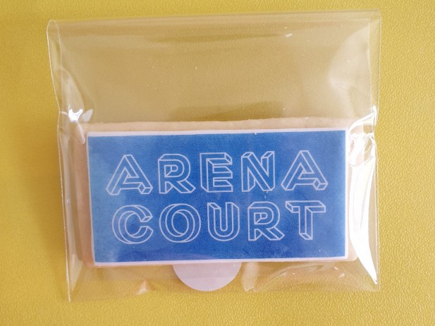 Arena Court branded biscuits made by Bloom Bakers